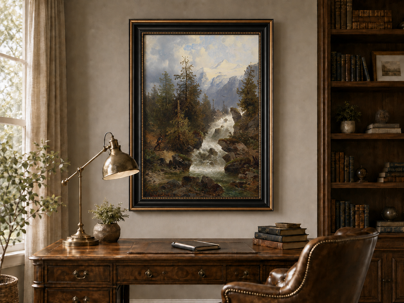 Landscape Oil Painting - Alpine Mountain Stream