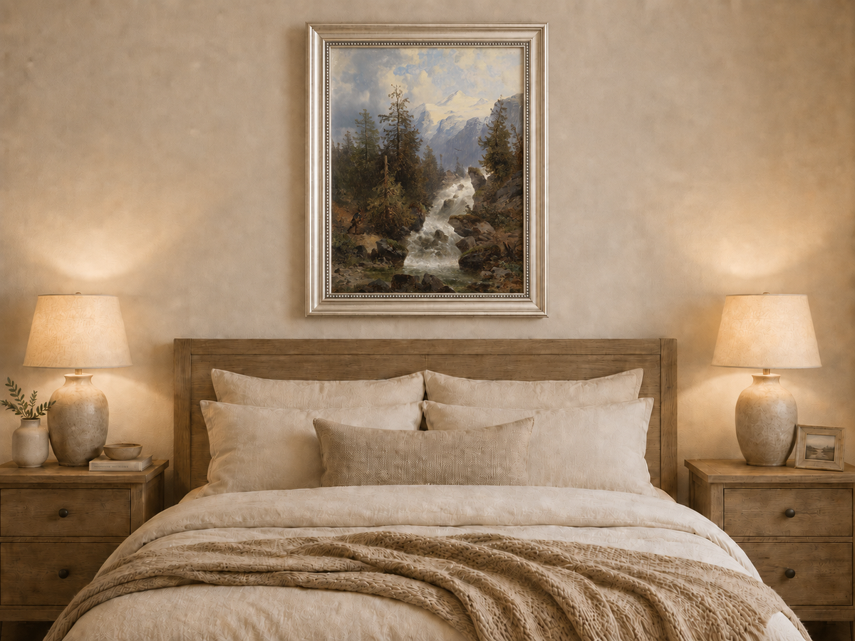 Landscape Oil Painting - Alpine Mountain Stream
