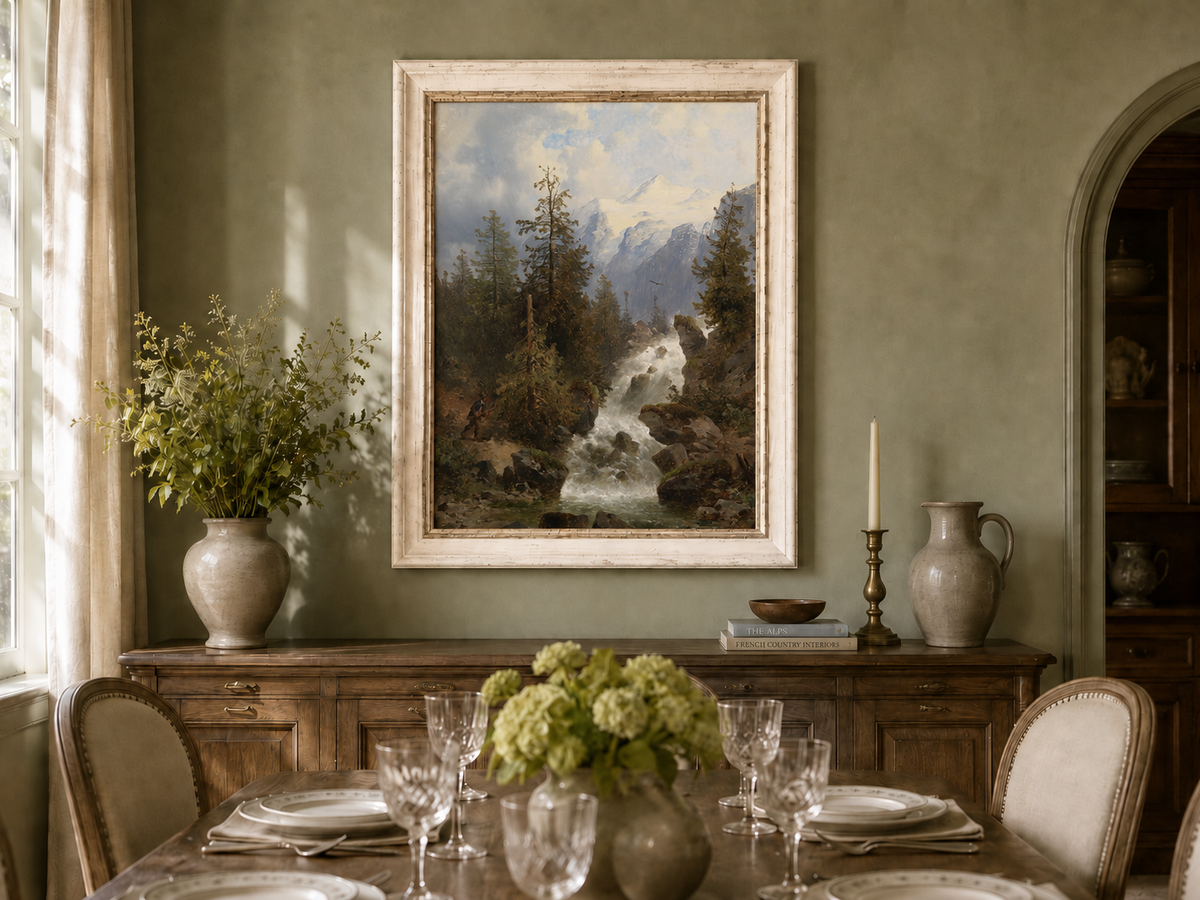 Landscape Oil Painting - Alpine Mountain Stream