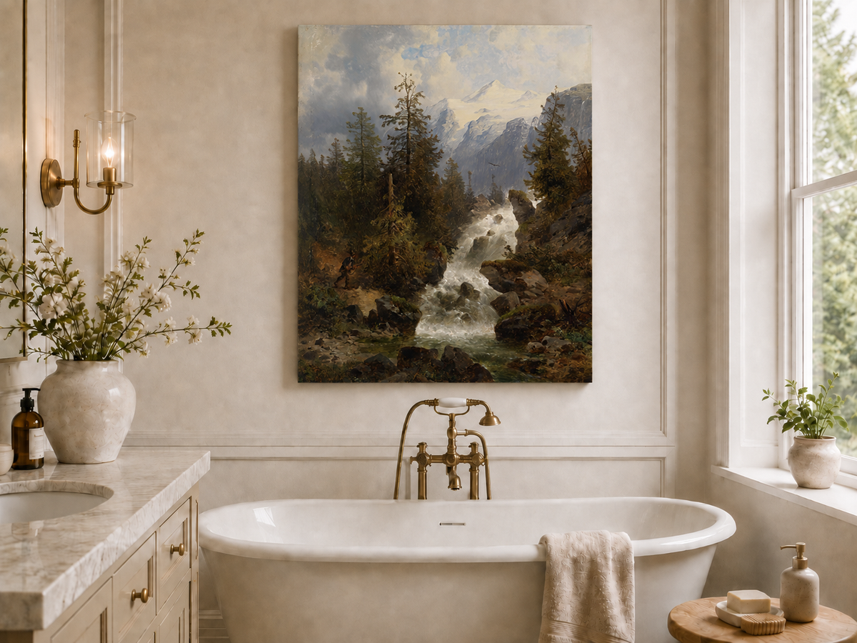 Landscape Oil Painting - Alpine Mountain Stream