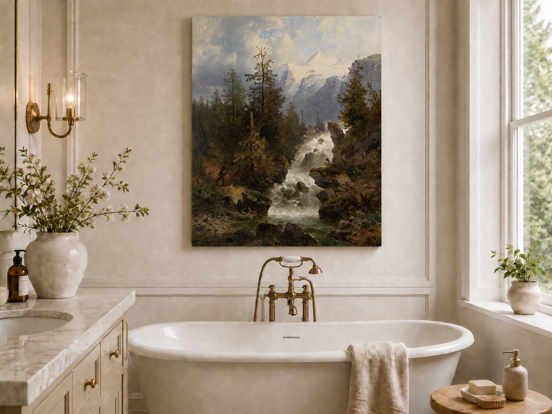 Landscape Oil Painting - Alpine Mountain Stream