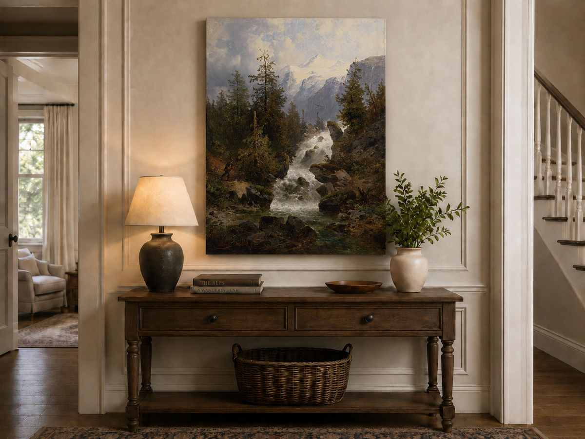 Landscape Oil Painting - Alpine Mountain Stream
