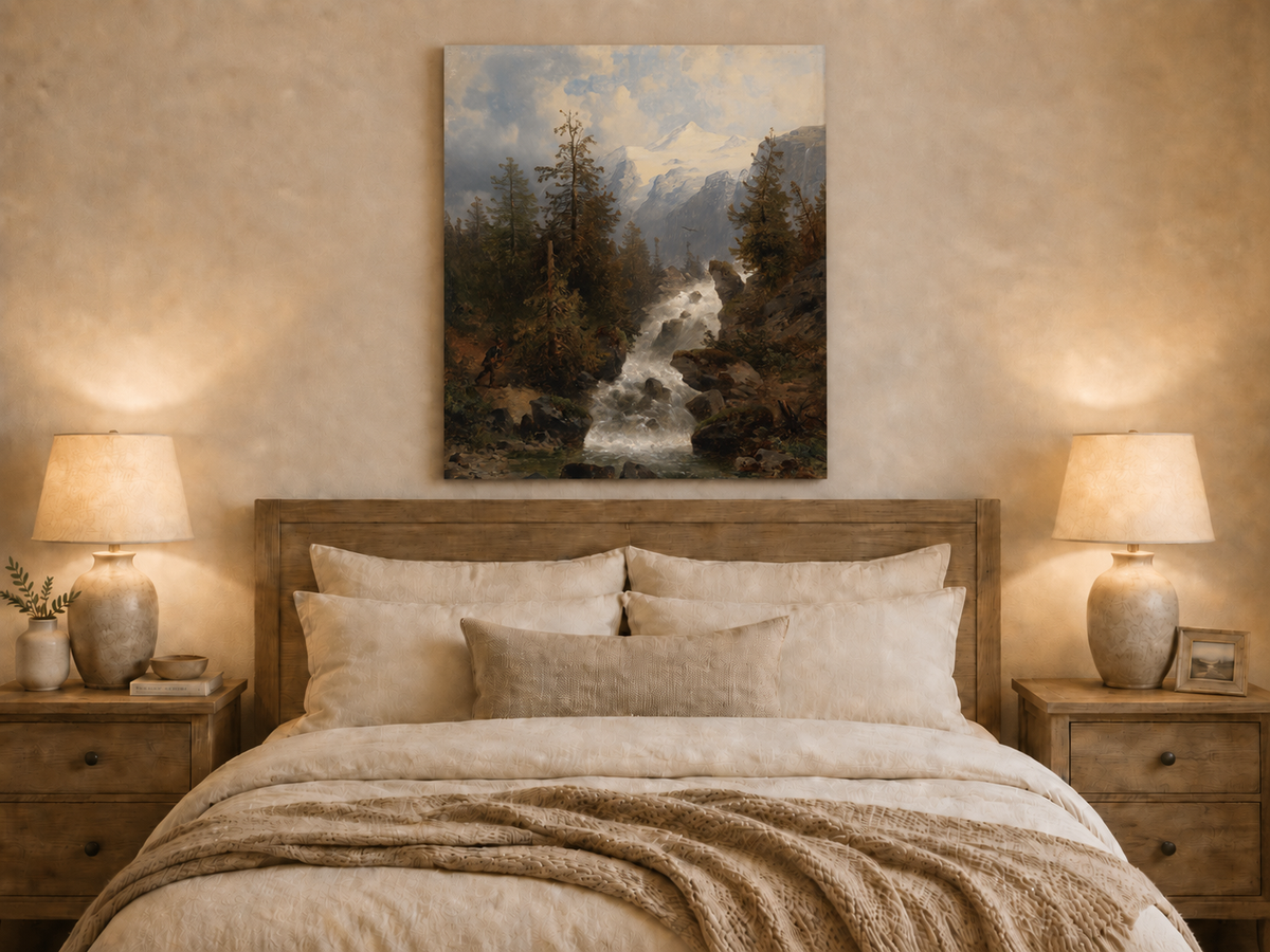 Landscape Oil Painting - Alpine Mountain Stream