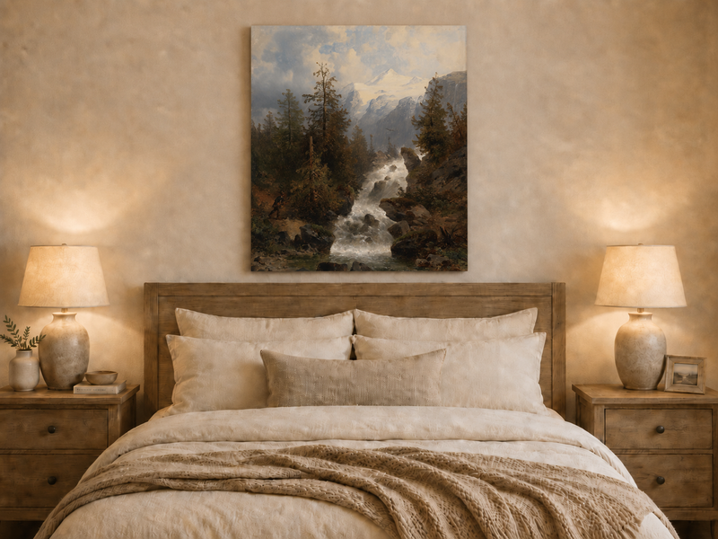 Landscape Oil Painting - Alpine Mountain Stream