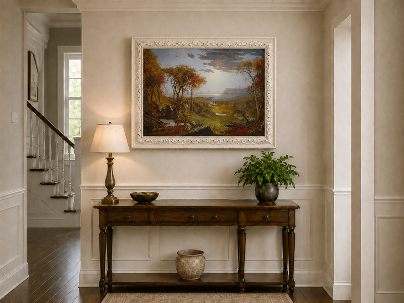 Landscape Oil Painting - Lush Forest Landscape
