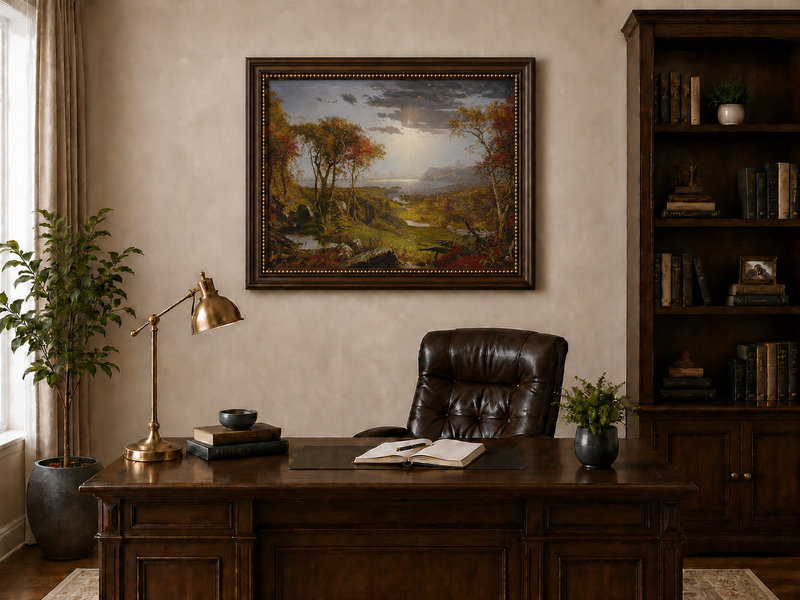 Landscape Oil Painting - Lush Forest Landscape