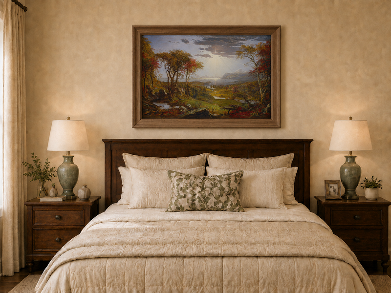 Landscape Oil Painting - Lush Forest Landscape