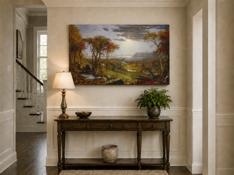 Landscape Oil Painting - Lush Forest Landscape