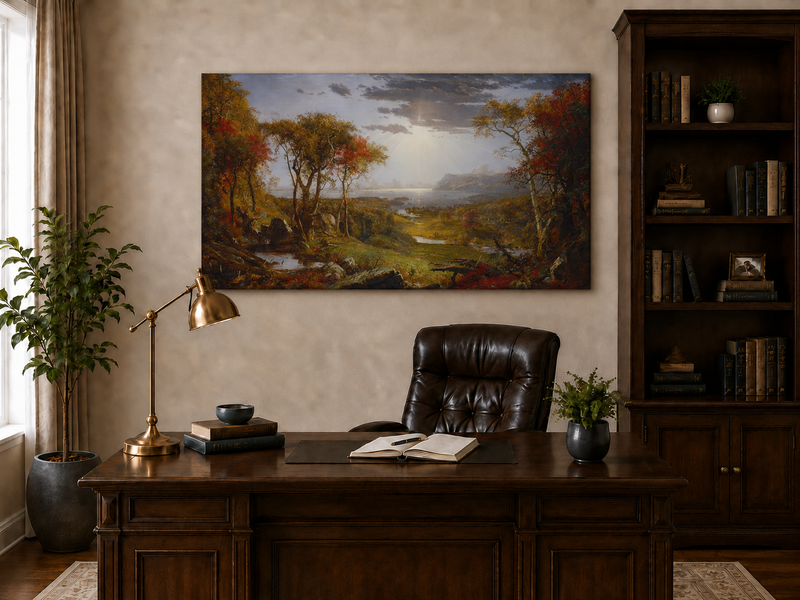 Landscape Oil Painting - Lush Forest Landscape