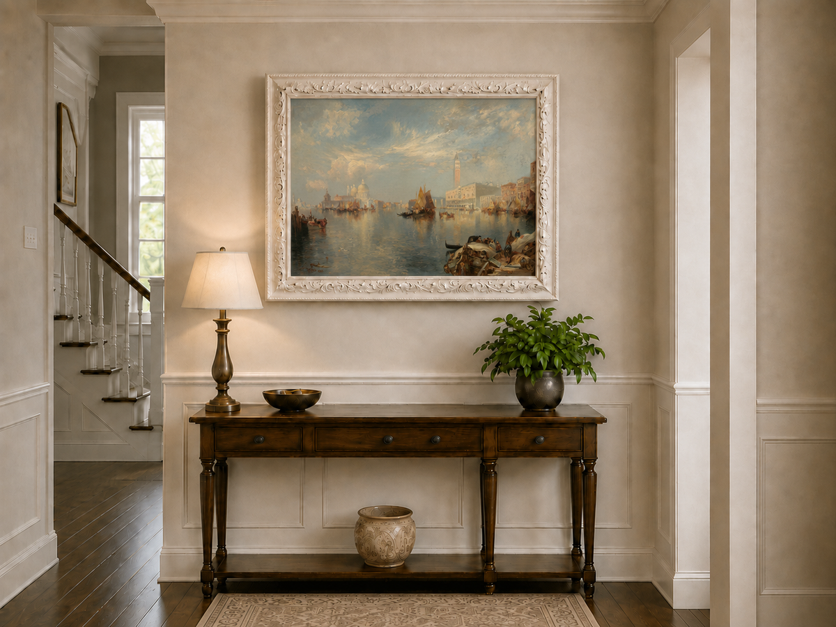 Landscape Oil Painting - Hand-Painted Venice Grand Canal View