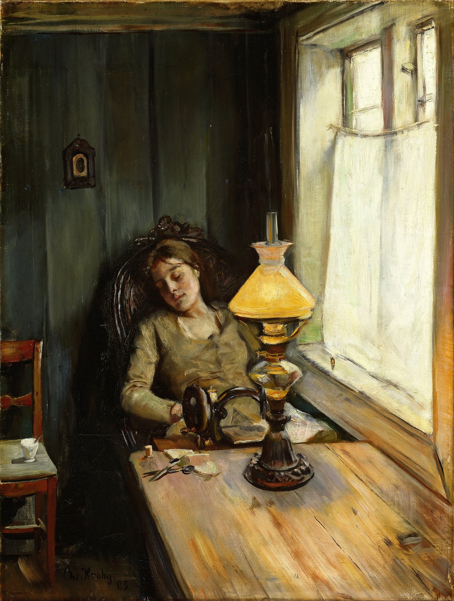 Christian_Krohg_-_Tired - Oil Painting Haven