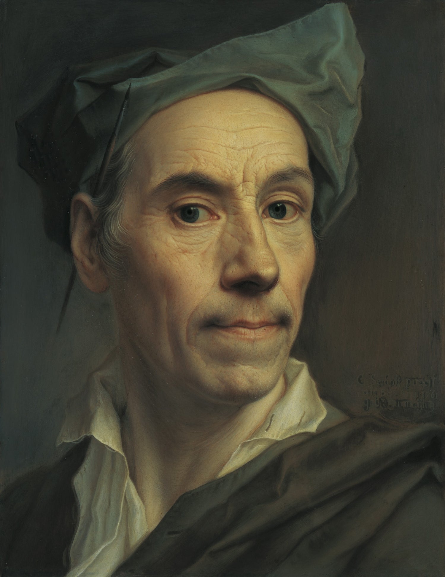 Christian Seybold - Self-portrait, c. 1761 - Oil Painting Haven