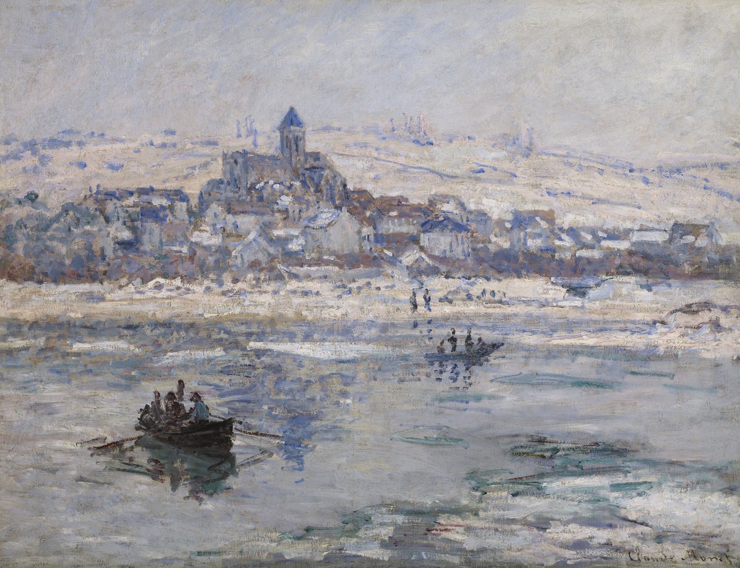 Claude-Oscar Monet  - Vétheuil in Winter, 1878-1879 - Oil Painting Haven