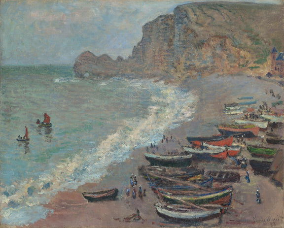 Beach at Étretat (1883) - Oil Painting Haven Oil Painting Haven