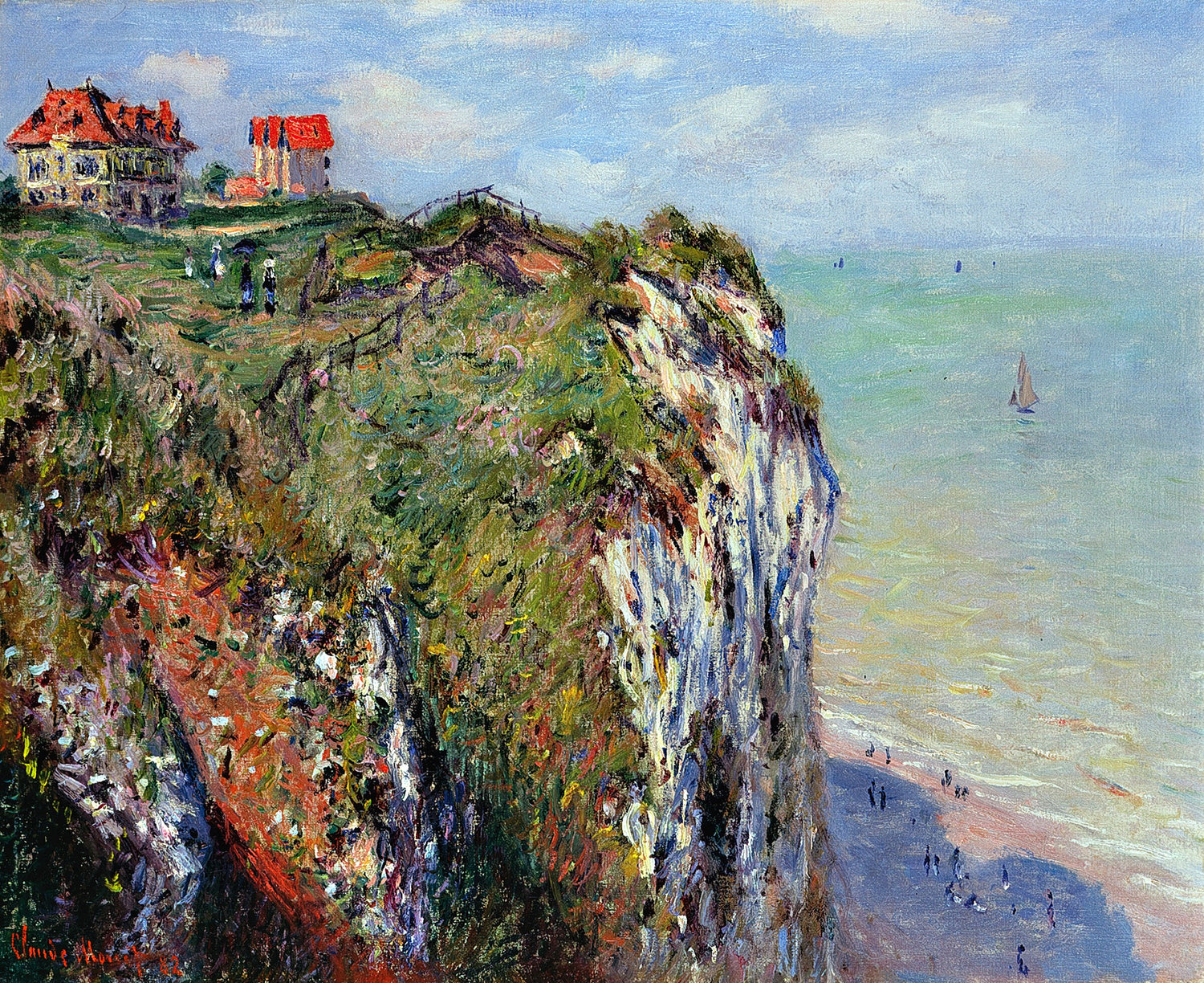 Cliff at Dieppe (1882) - Oil Painting Haven