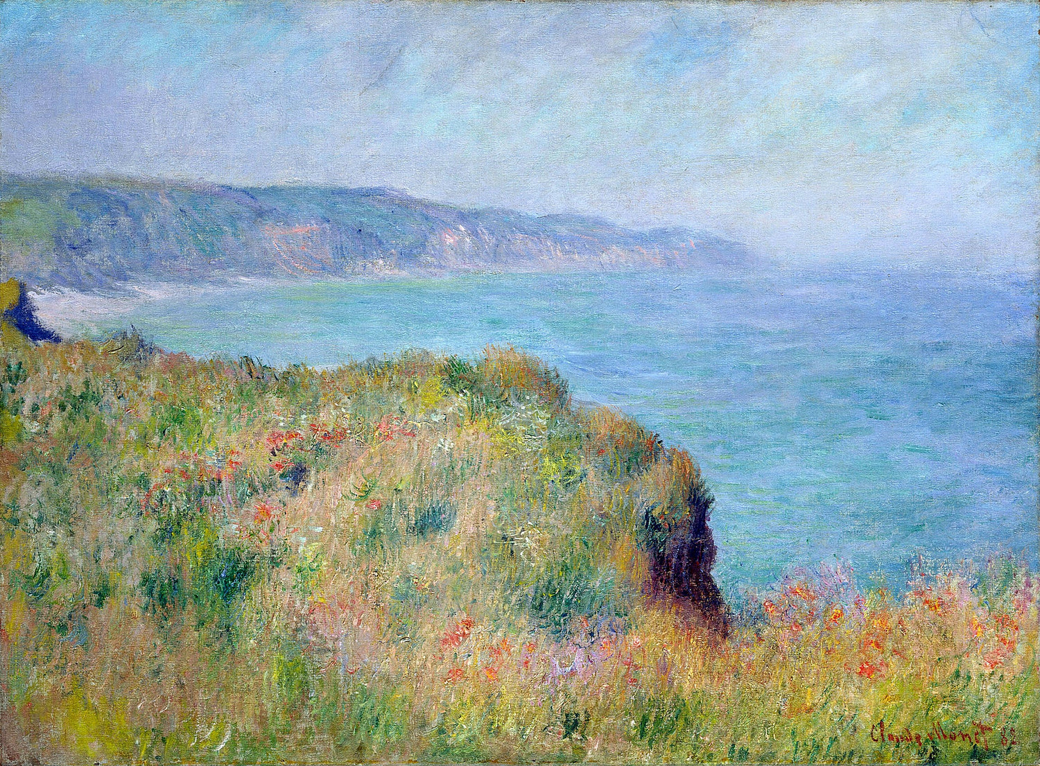 Cliff near Pourville (1882) - Oil Painting Haven