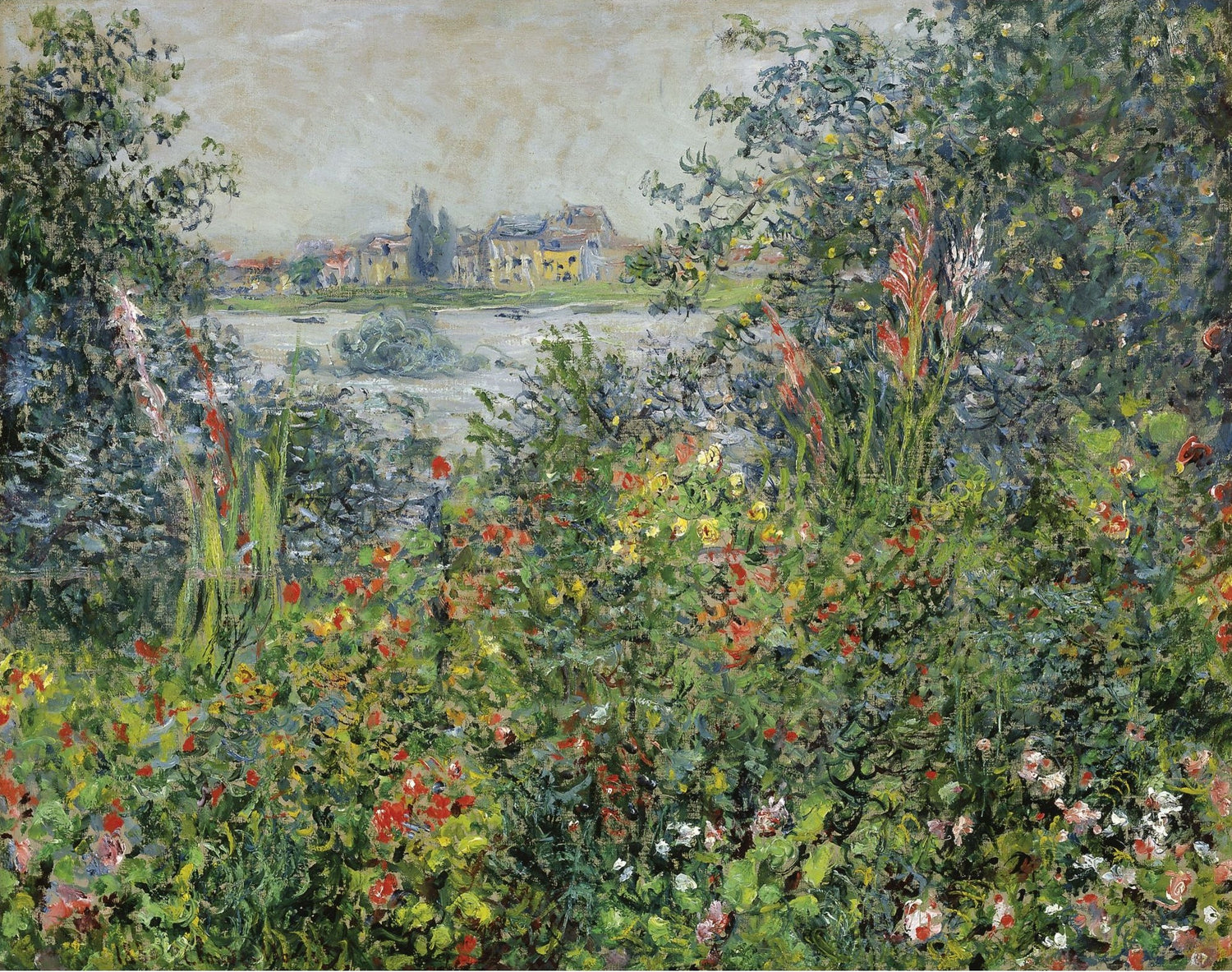 Claude Monet - Flowers at Vetheuil, 1880 - Oil Painting Haven