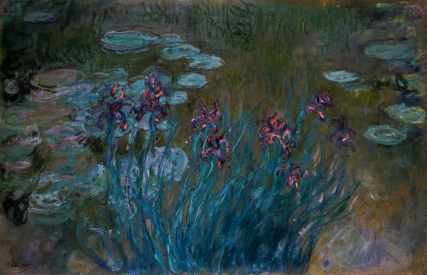 Irises and Water-Lilies (1914-1917) - Oil Painting Haven