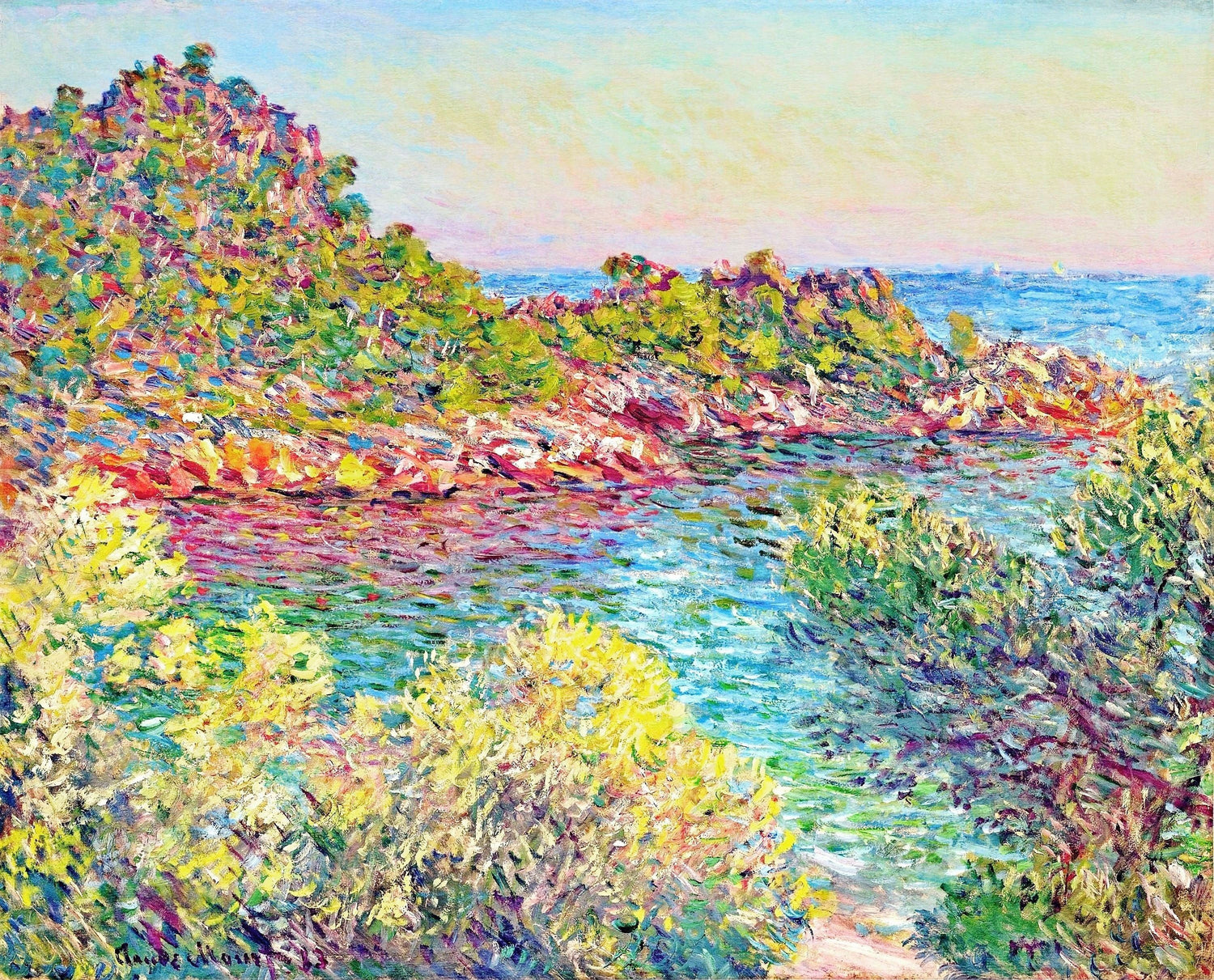 Landscape near Montecarlo (1883) - Oil Painting Haven