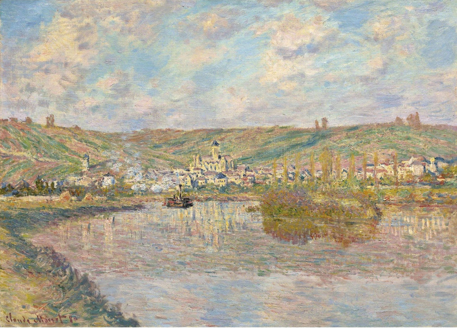 Claude Monet - Late Afrternoon, Vetheuil, 1880 - Oil Painting Haven