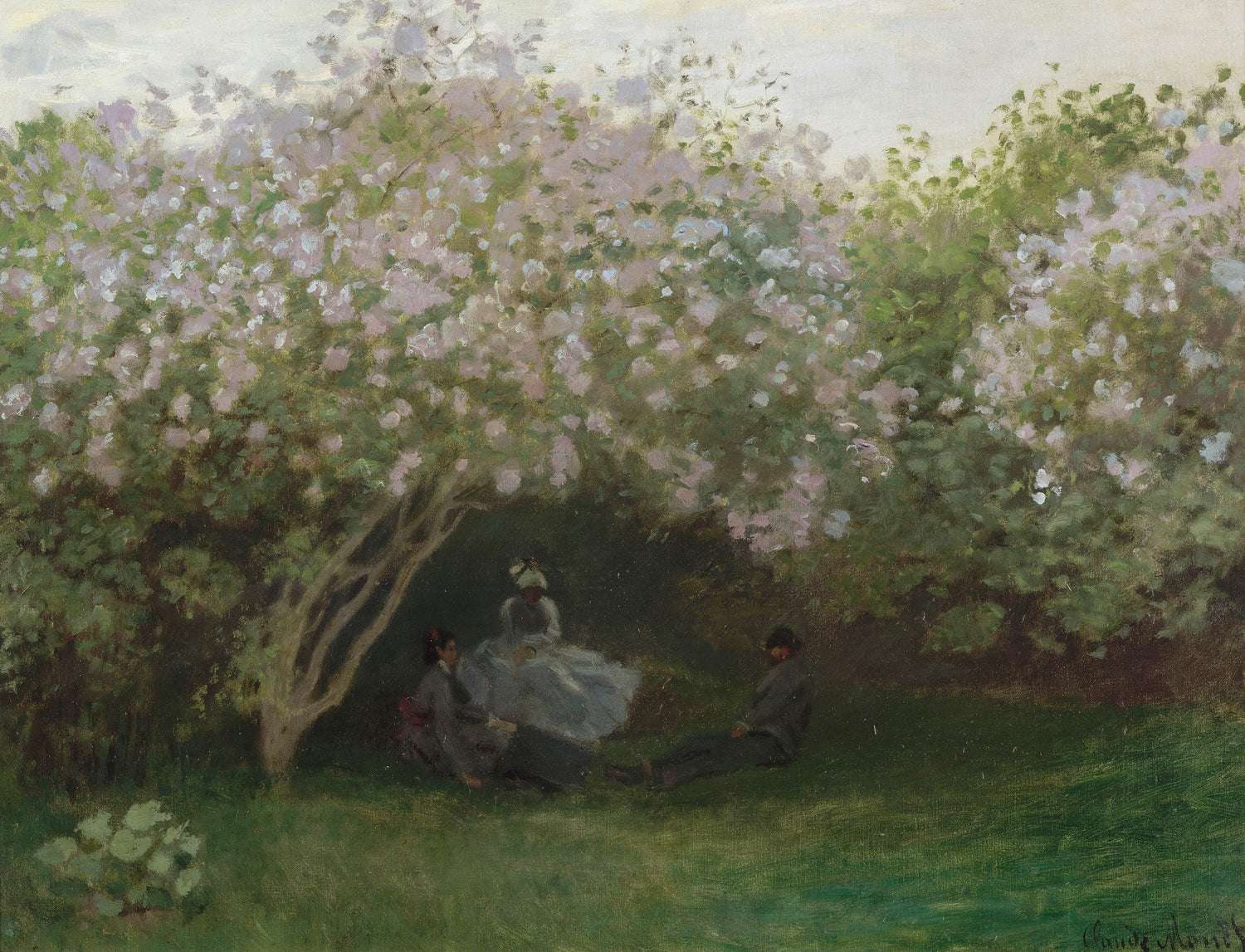 Lilacs, Grey Weather (1872) - Oil Painting Haven