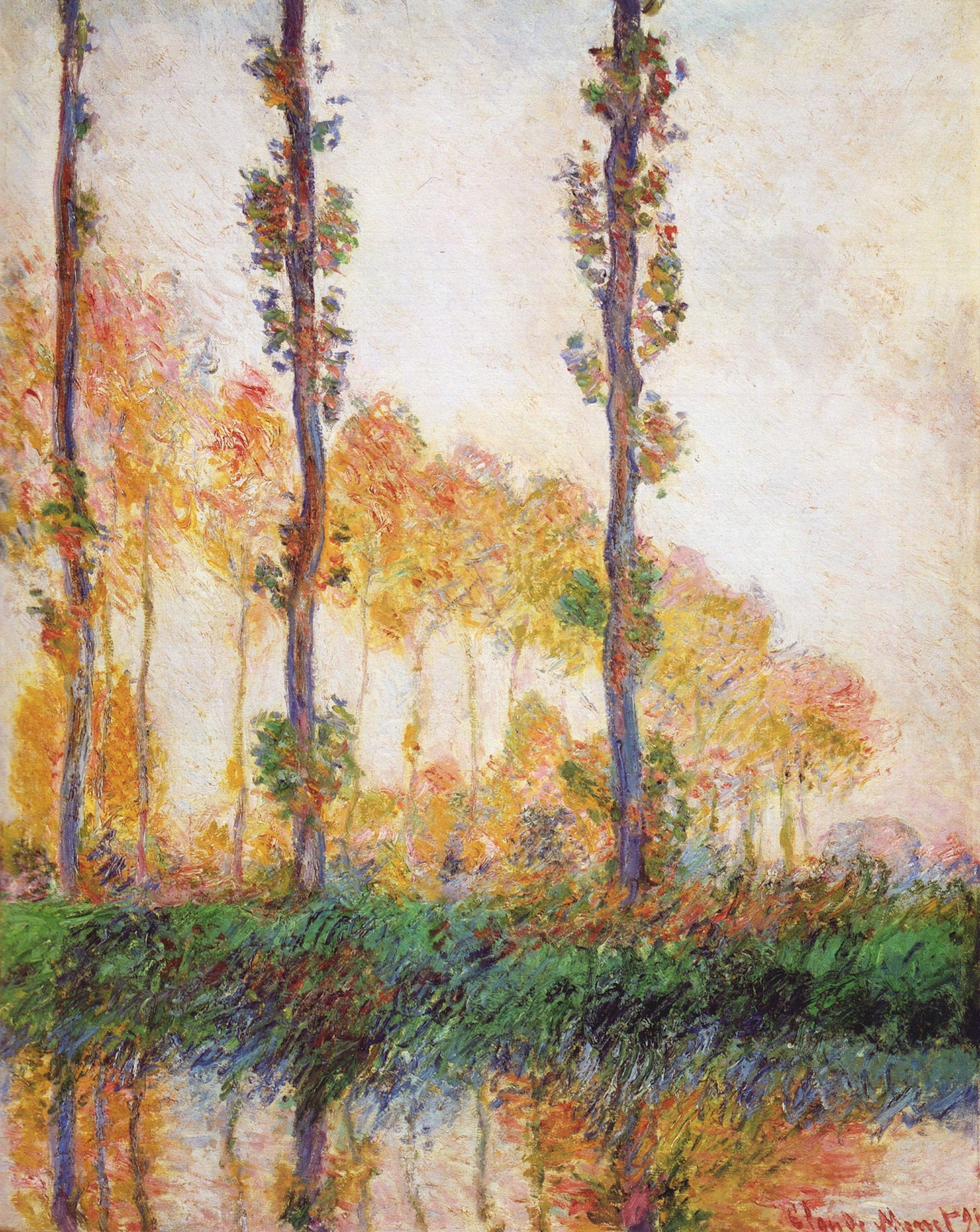 Poplars (Autumn) II (1891) - Oil Painting Haven