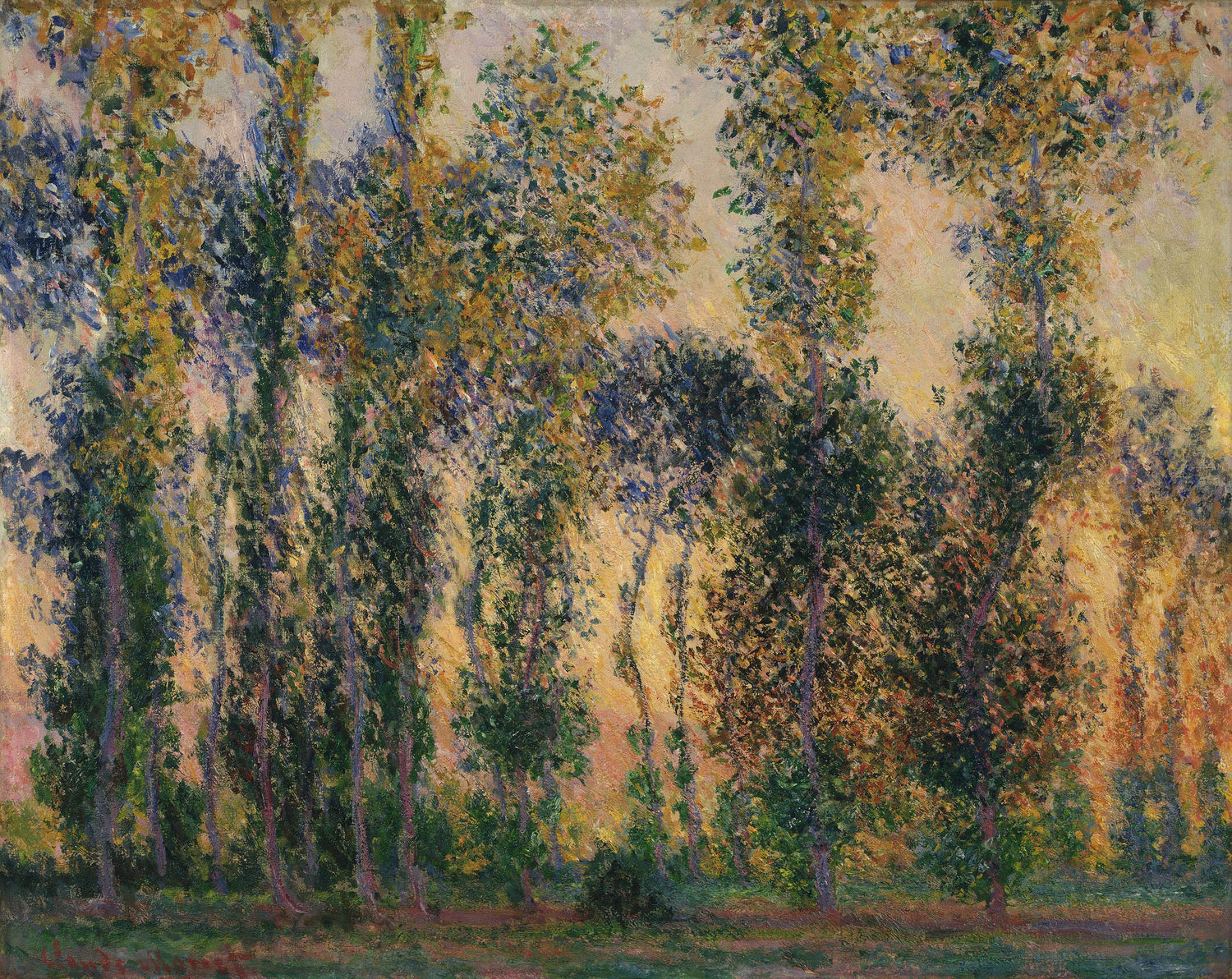 Poplars at Giverny (1888) - Oil Painting Haven