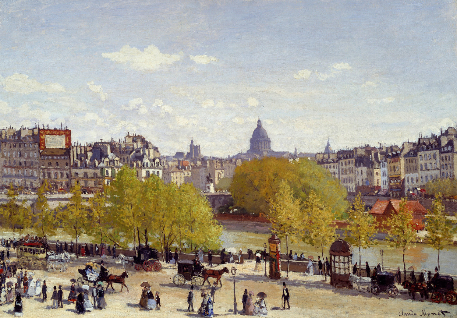 Quai du Louvre (1867) - Oil Painting Haven