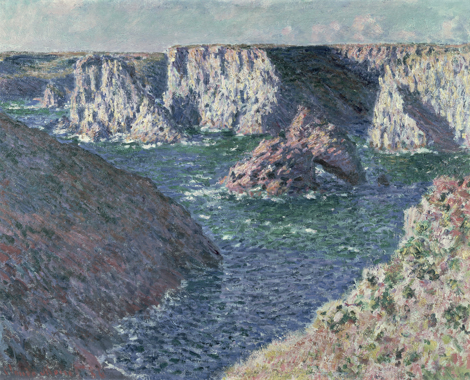 Rocks at Belle-Île (1886) - Oil Painting Haven