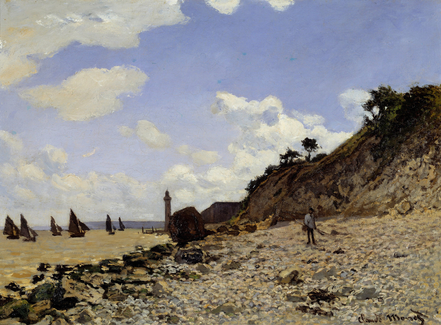 Seaside at Honfleur (1864) - Oil Painting Haven