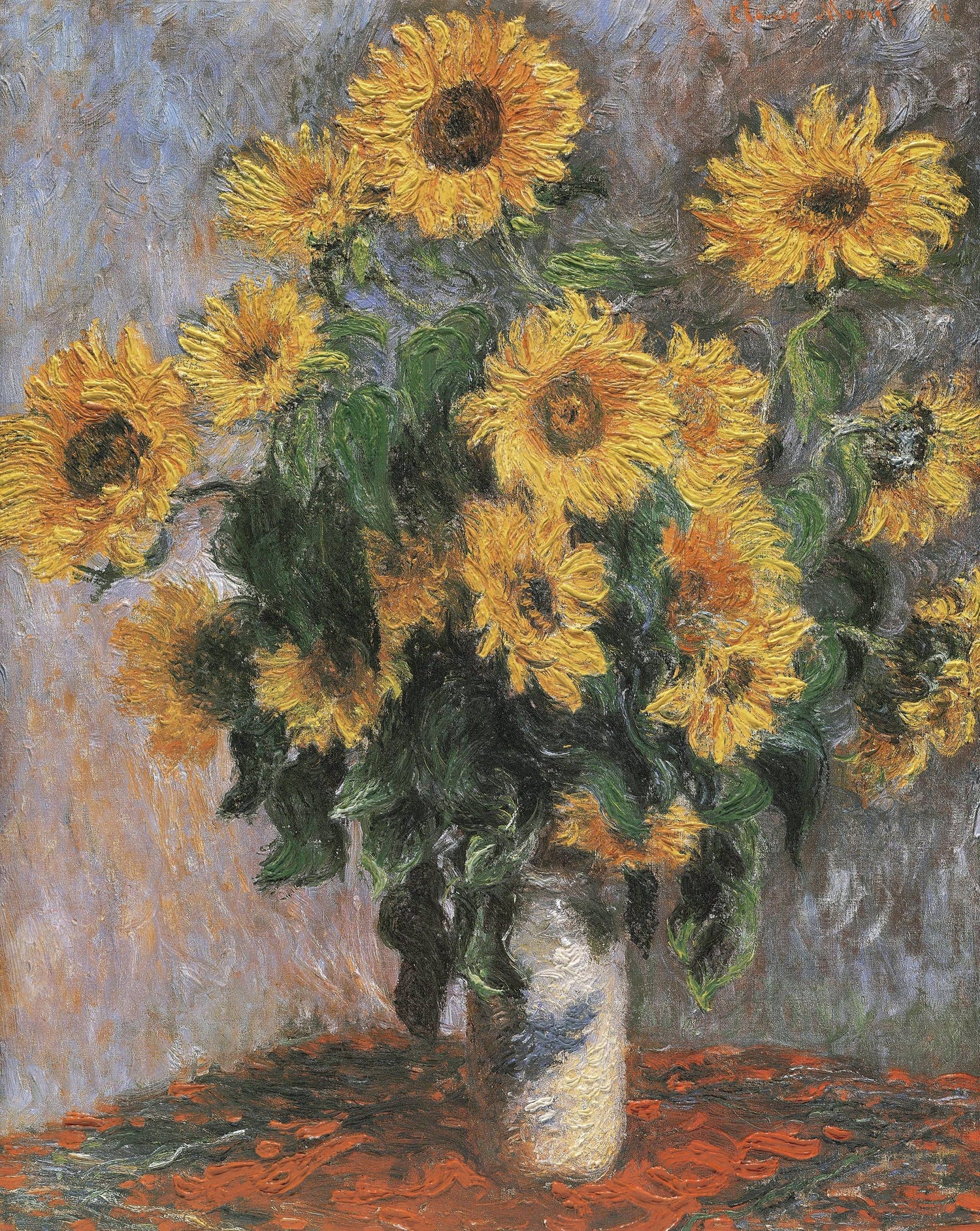 Stilleben mit Sonnenblumen (1881) - Oil Painting Haven