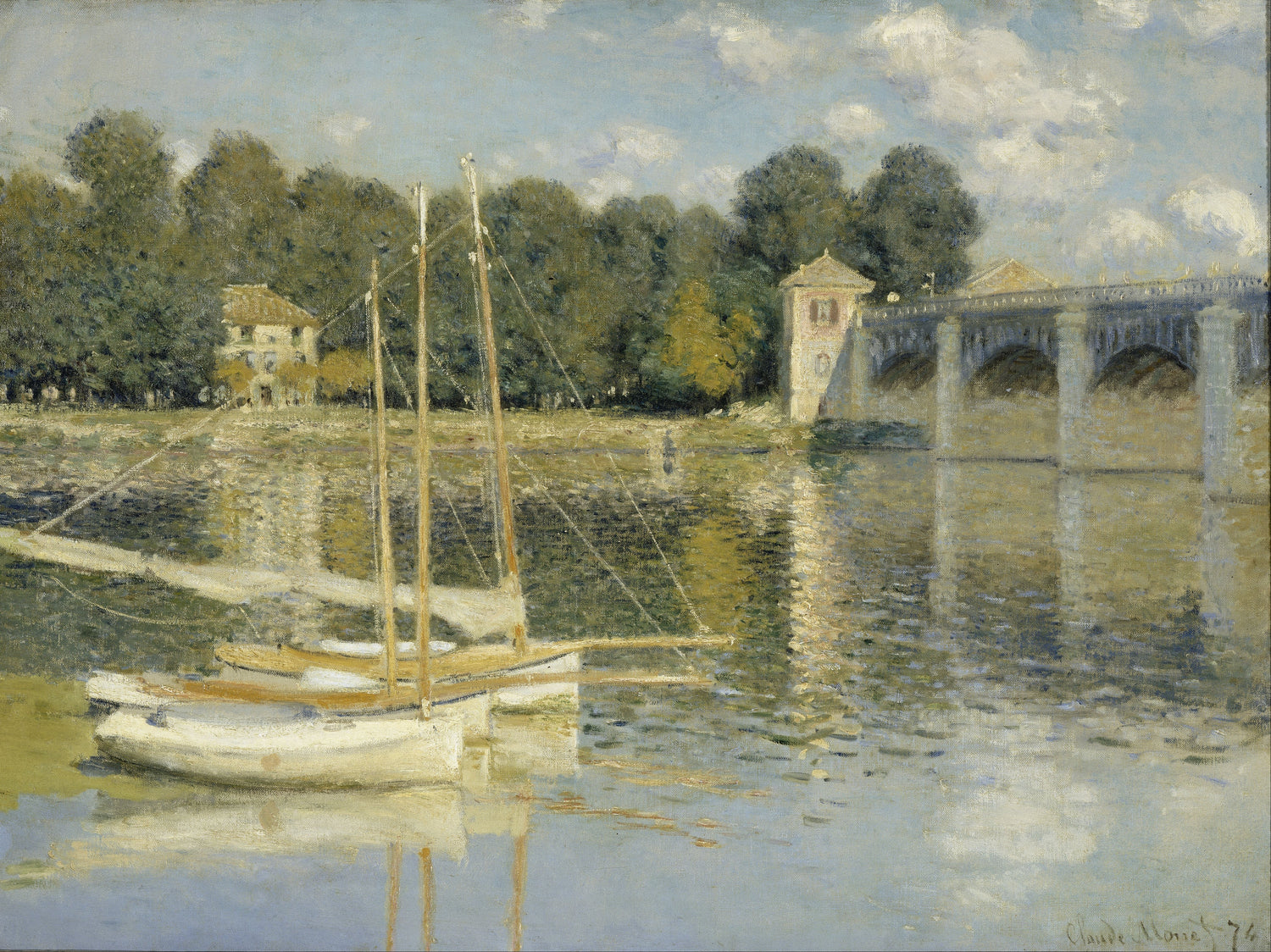 Claude_Monet_-_The_Argenteuil_Bridge - Oil Painting Haven