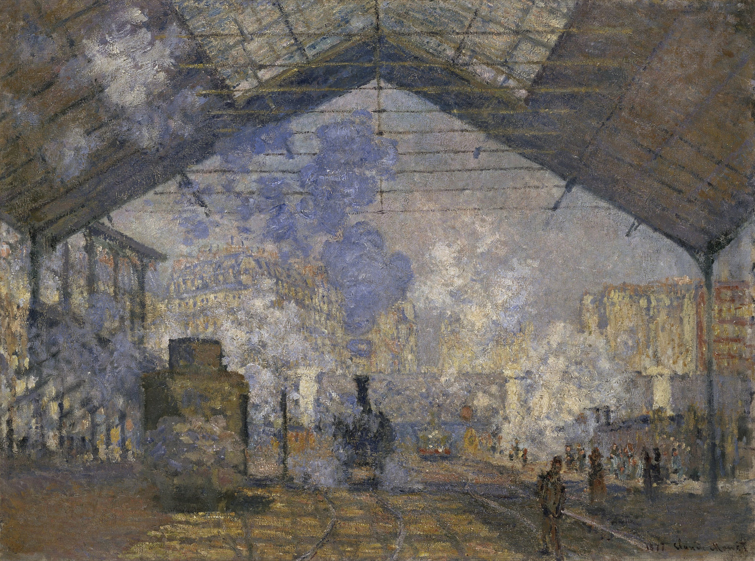 Claude_Monet_-_The_Saint-Lazare_Station - Oil Painting Haven