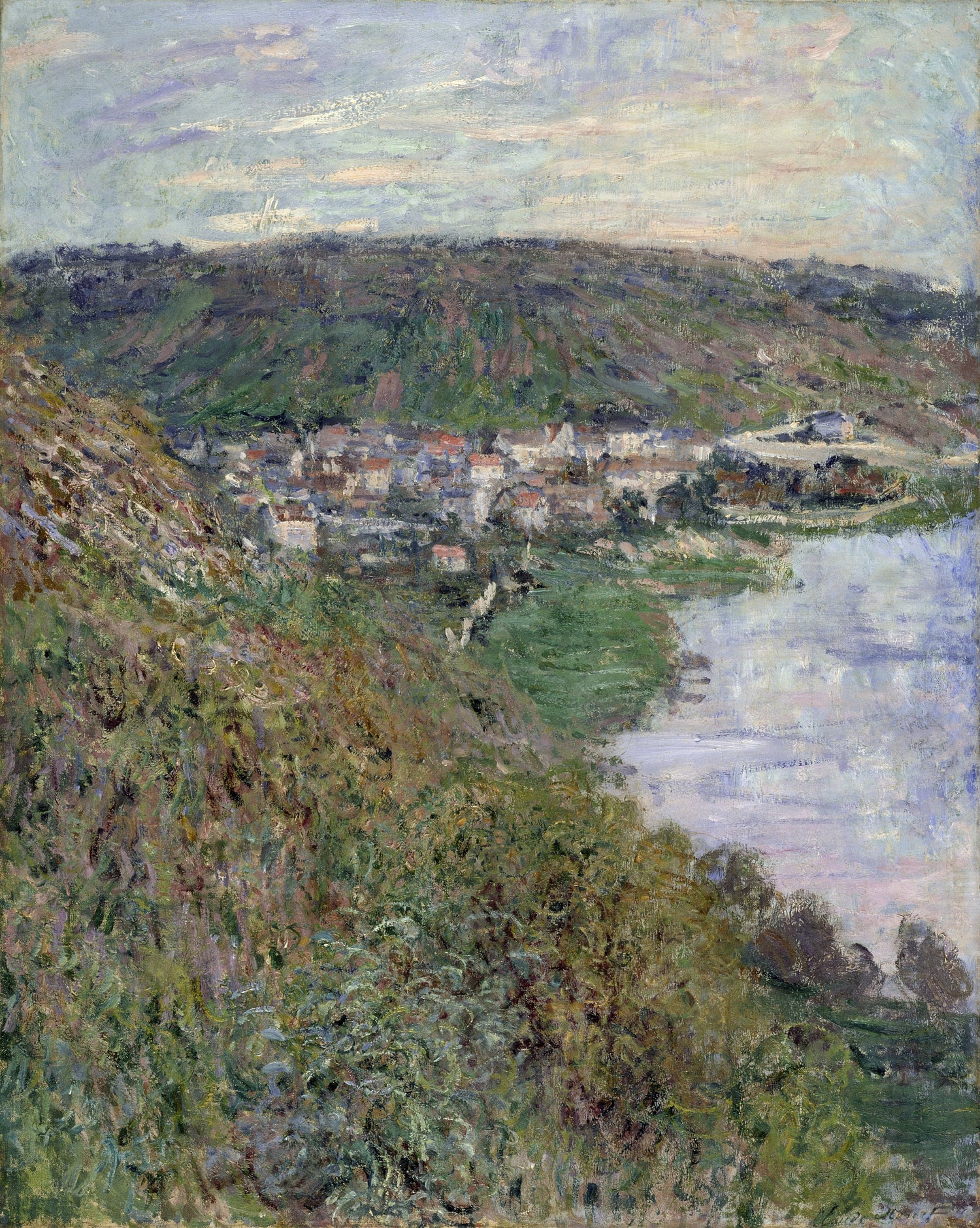 Claude Monet - View of Vetheuil - Oil Painting Haven