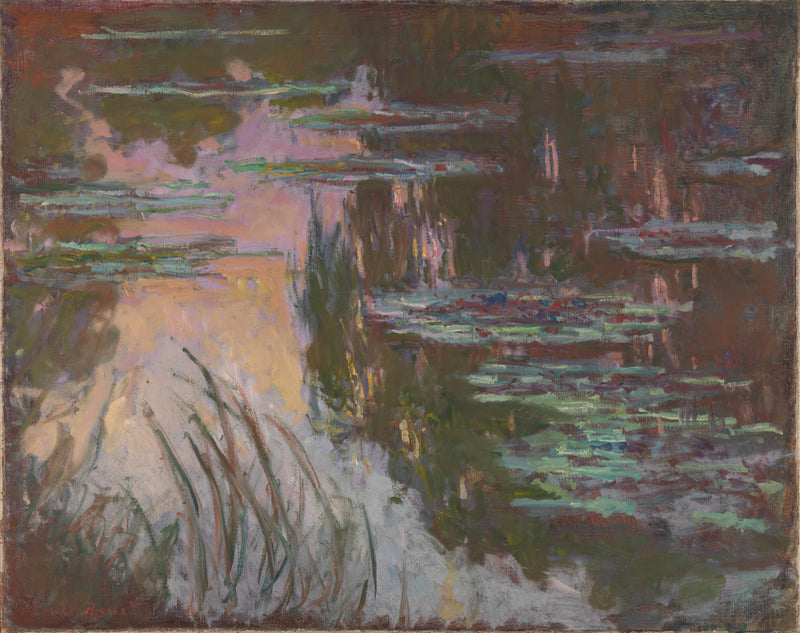 Water-Lilies, Setting Sun (1907) - Oil Painting Haven Oil Painting Haven