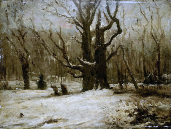 Courbet, Gustave -- Winterlandschap, 1850-1877 - Oil Painting Haven Oil Painting Haven