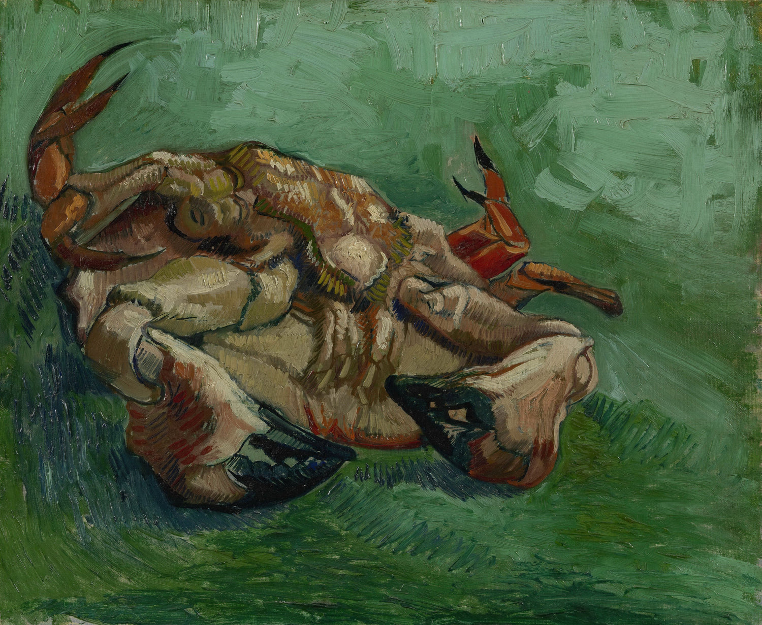 Crab on Its Back - Oil Painting Haven