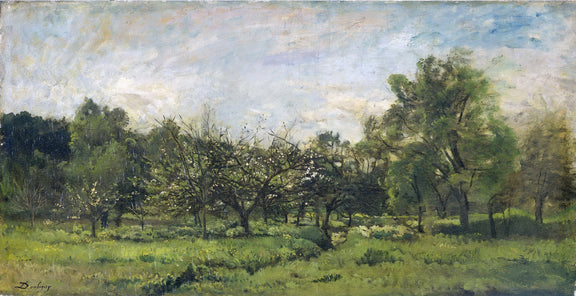 Daubigny, Charles François -- Boomgaard, 1865-1869.jpeg - Oil Painting Haven Oil Painting Haven