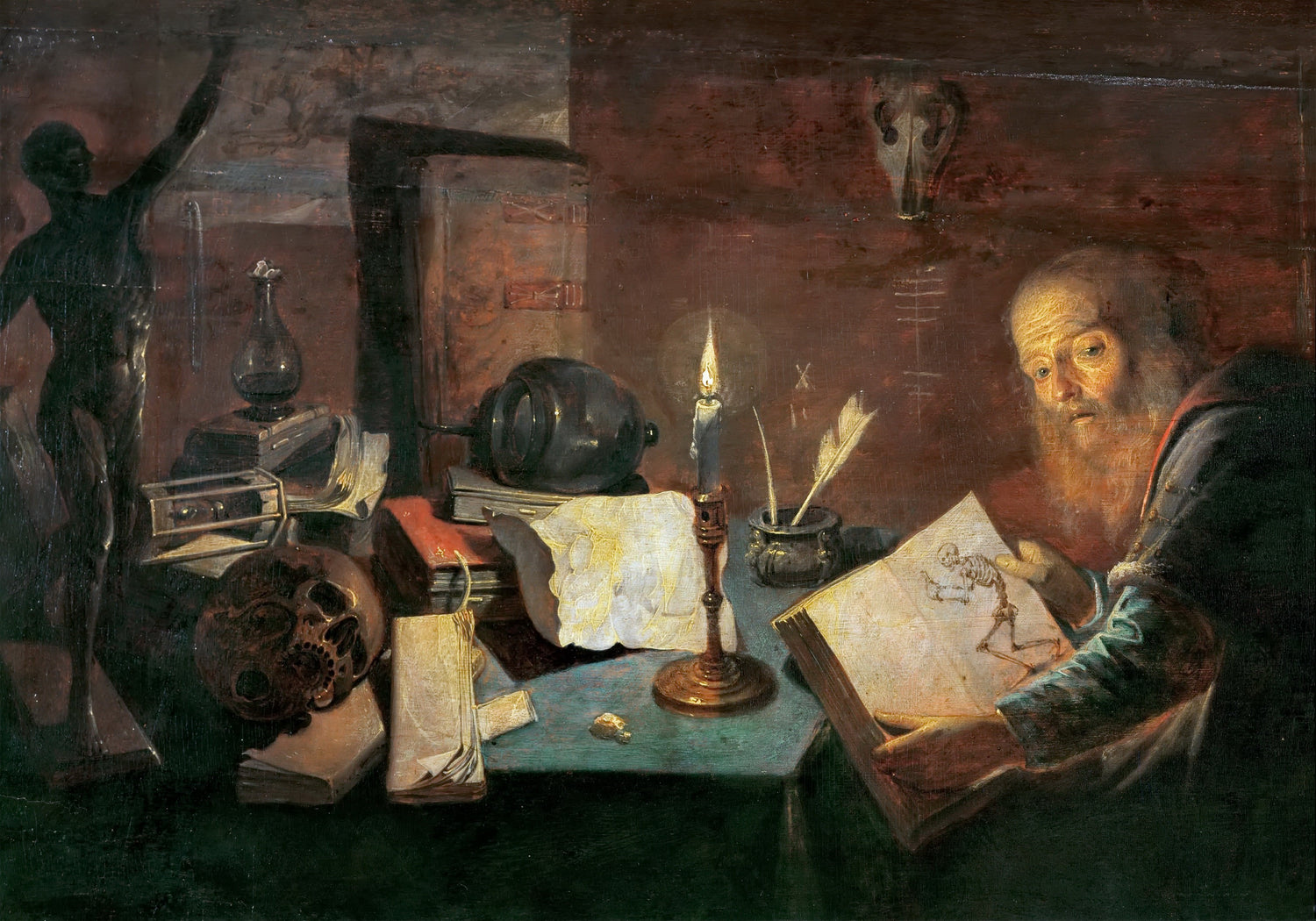 David Ryckaert III (1612-1662) -- The Alchemist - Oil Painting Haven