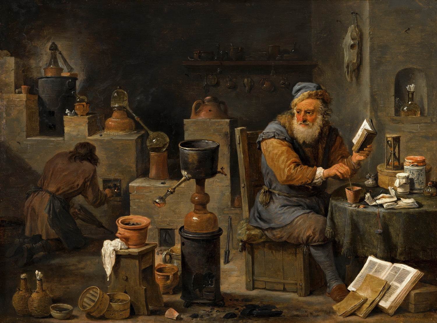 David Teniers the Younger - The Alchemist - Oil Painting Haven