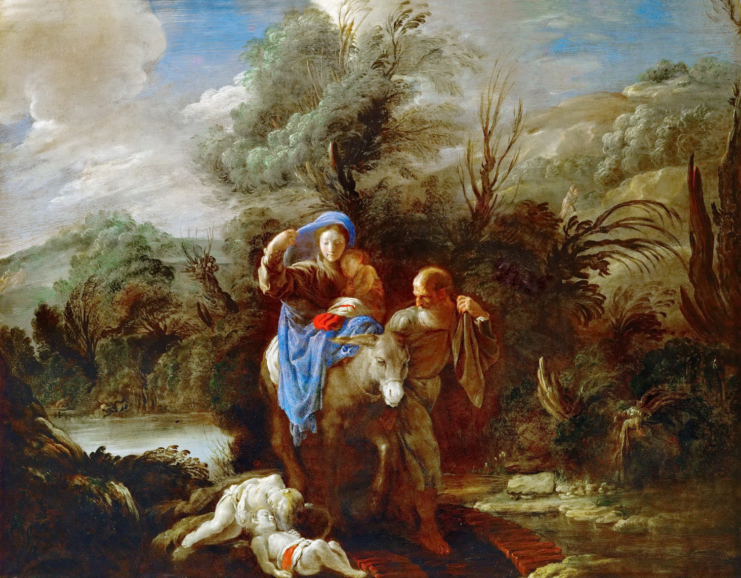 Domenico Fetti -- Flight into Egypt - Oil Painting Haven