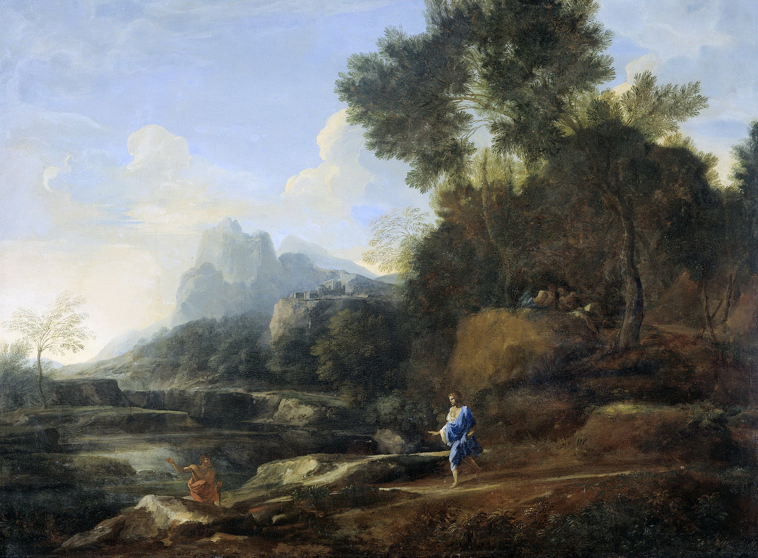 Dughet, Gaspard -- Italiaans landschap, 1638-1640 - Oil Painting Haven