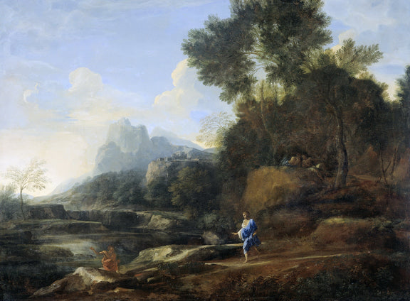 Dughet, Gaspard -- Italiaans landschap, 1638-1640 - Oil Painting Haven Oil Painting Haven