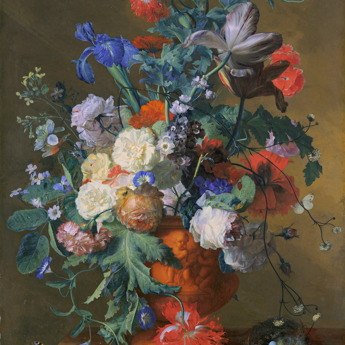 Dutch Bouquet with Tulips and Peonies Vase – Floral Oil Painting