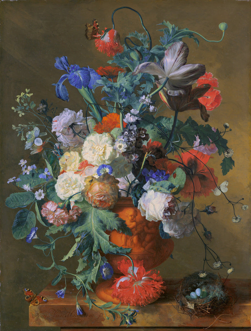 Dutch Bouquet with Tulips and Peonies Vase – Floral Oil Painting