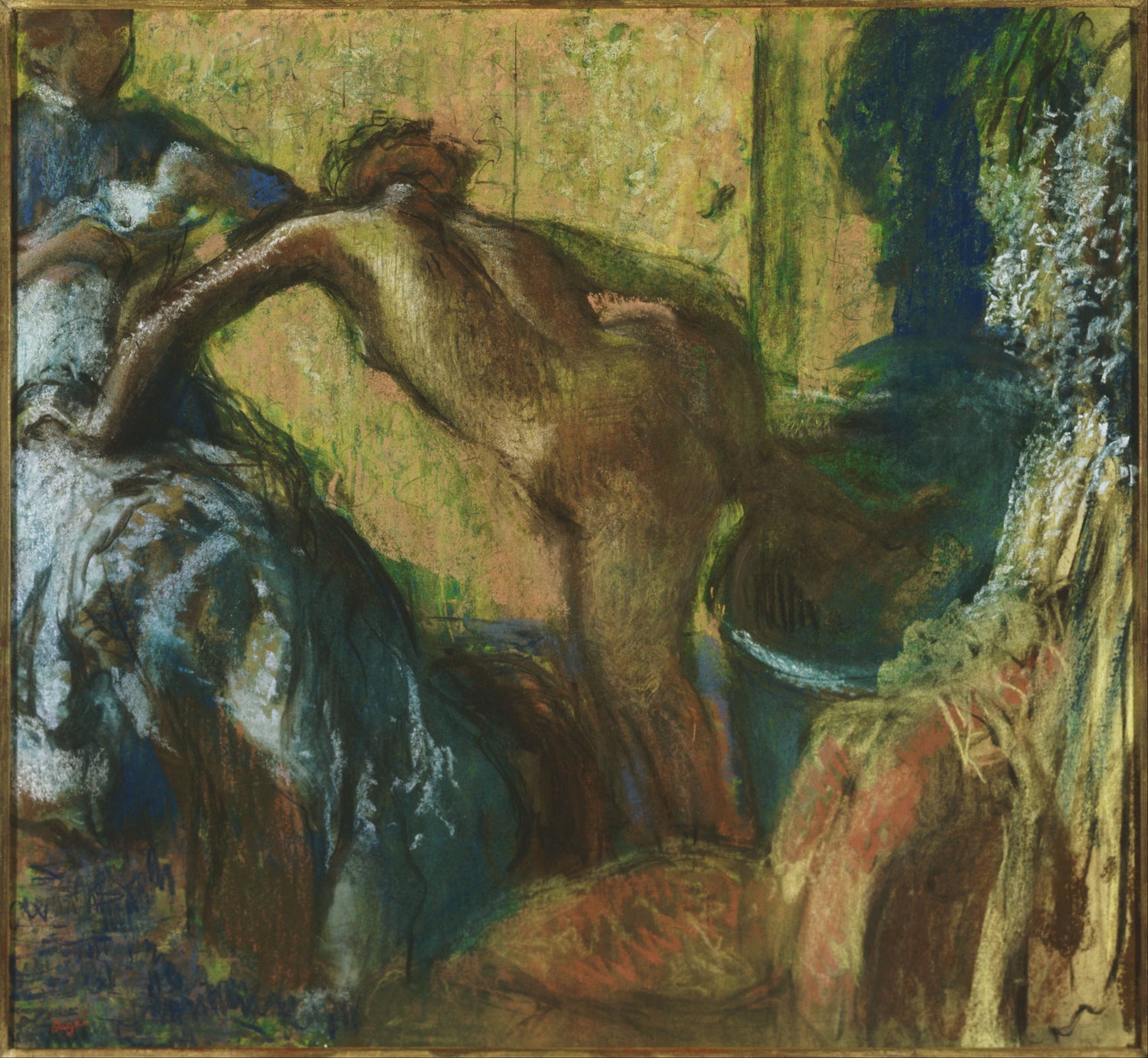 Edgar Degas (1834–1917)-After the Bath - Oil Painting Haven