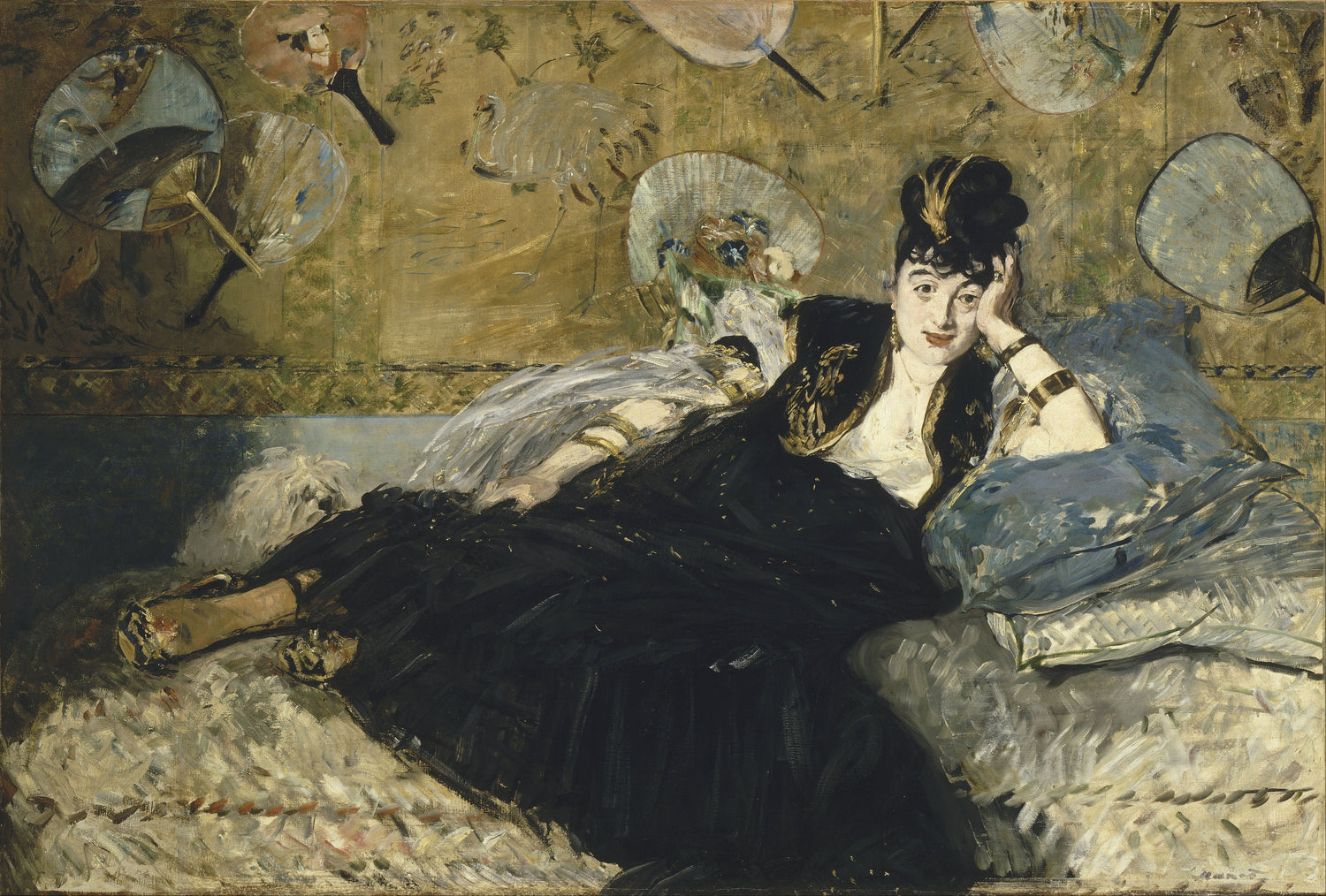 Edouard_Manet_-_Woman_with_Fans - Oil Painting Haven