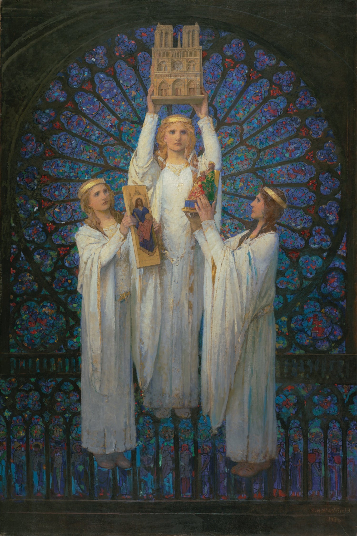 Edwin Howland Blashfield - Medieval Art, 1936 - Oil Painting Haven