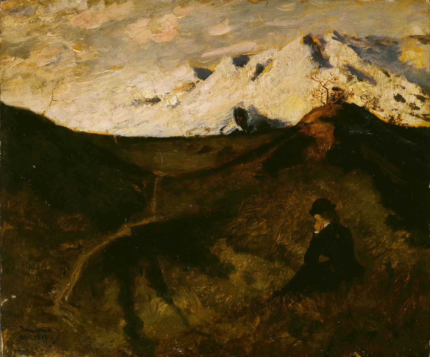 Eilif_Peterssen_-_Mountains_near_Innsbruck - Oil Painting Haven Oil Painting Haven