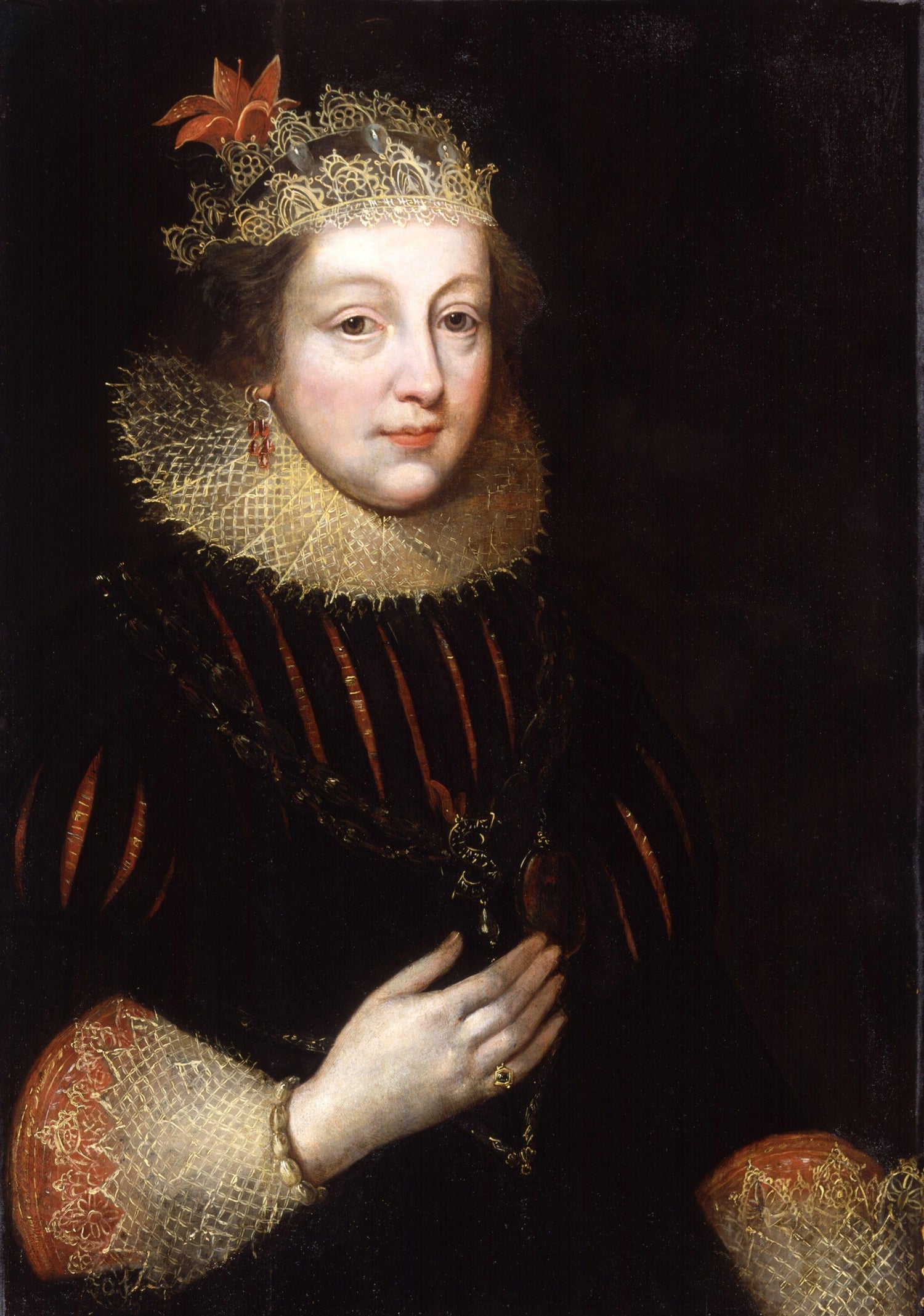 Elizabeth_(Vernon),_Countess_of_Southampton_from_NPG - Oil Painting Haven